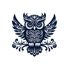 vector Owl silhouette design illustration template