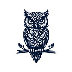 vector Owl silhouette design illustration template