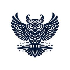 vector Owl silhouette design illustration template