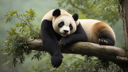 giant panda eating bamboo