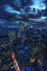 Fototapeta premium Skyline at nighttime