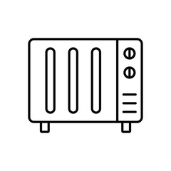 oil heater icon with white background vector stock illustration