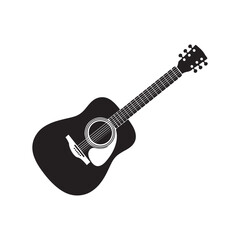 Fototapeta premium Guitar Silhouette Vector Illustration