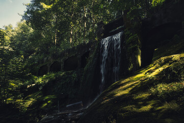 Lohmen Hydroelectric Power Station - Wasserkraftwerk Lohmen - Wasserfall - Sächsische Schweiz -...