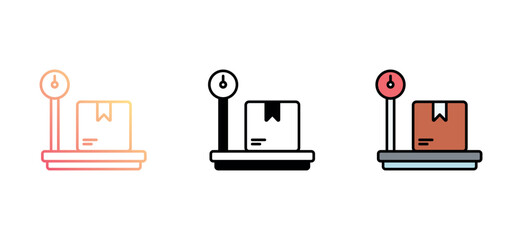Weight icon design with white background stock illustration
