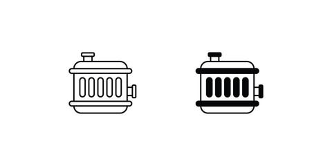 radiator icon with white background vector stock illustration
