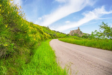 The ghost town. village of Craco, Basilicata region, Italy.