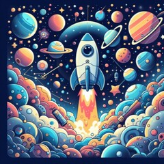 Celestial Exploration: Launch Vehicle Liftoff