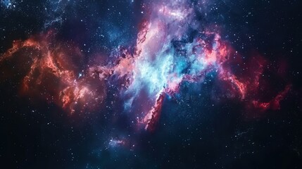 Fototapeta premium Cosmic Nebula with Vibrant Colors
