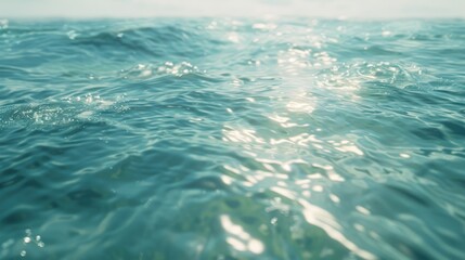 Obraz premium A close-up view of the surface of a lake or sea, with waves and ripples