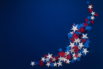 Patriotic Stars Spiral. Festive Fourth of July Decorations