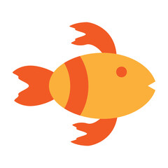 Tropical Fish Vector Flat Icon Design
