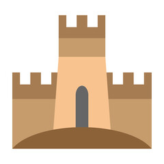 Sandcastle Vector Flat Icon Design