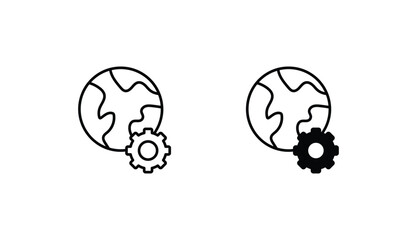 World icon design with white background stock illustration