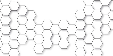 Abstract background with hexagon, modern abstract vector polygonal pattern. Futuristic abstract honeycomb technology white background. Luxury white hexagon pattern.