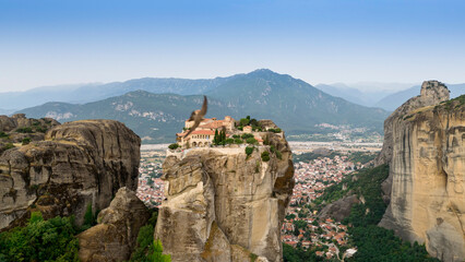 The Meteora - important rocky monasteries complex in Greece.