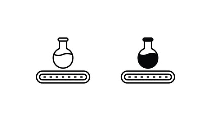 Chemicals icon design with white background stock illustration