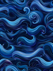 Abstract background with seamless stylized wave pattern