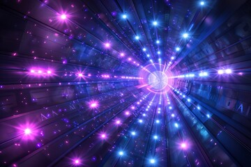 Fototapeta premium Digital illustration of AI brain with neural network connections and vibrant elements