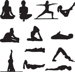 Man and Women Silhouette Vector Collection