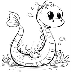 Fototapeta premium Cute Animal coloring book With kdp