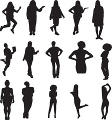 Man and Women Silhouette Vector Collection
