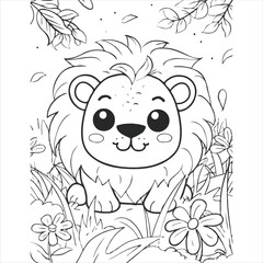 Cute Animal coloring book With kdp