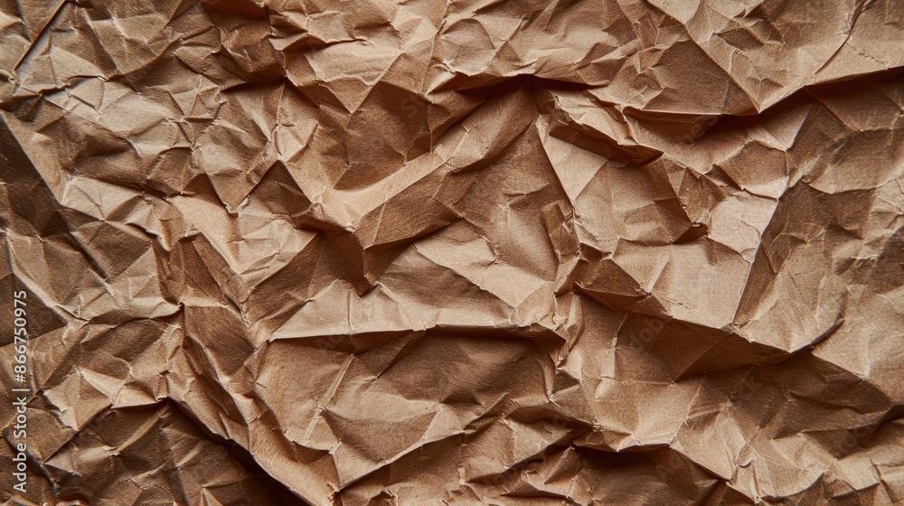 Poster Close-up view of a piece of brown paper with intricate texture