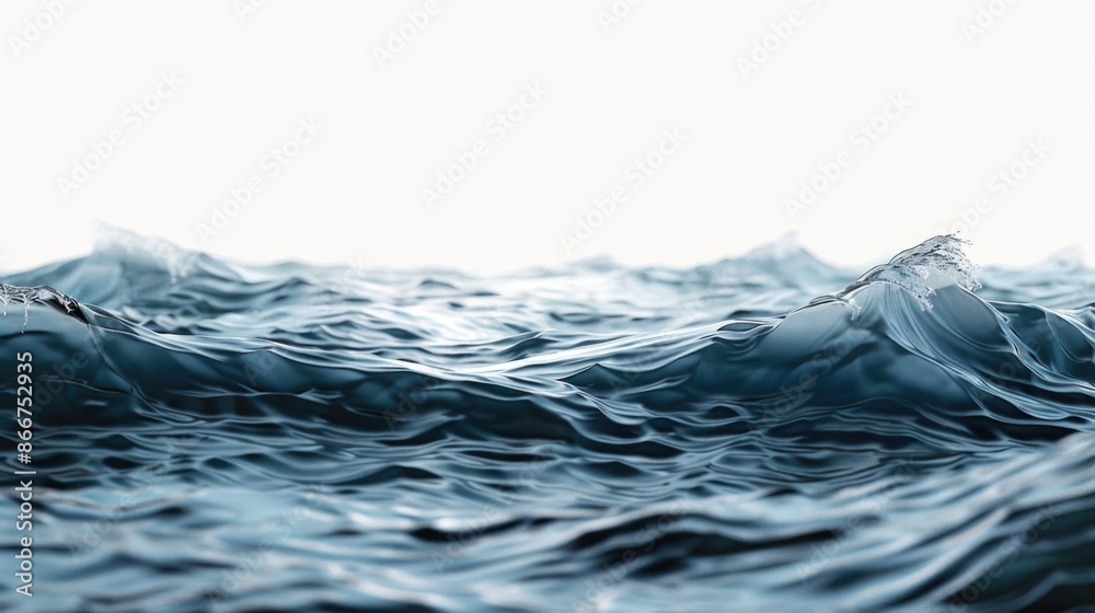 Poster a close-up shot of waves on the surface of a body of water, suitable for use in various contexts inc