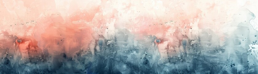 Fototapeta premium Abstract watercolor background with soft pink and blue tones.
