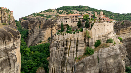 The Meteora - important rocky monasteries complex in Greece.