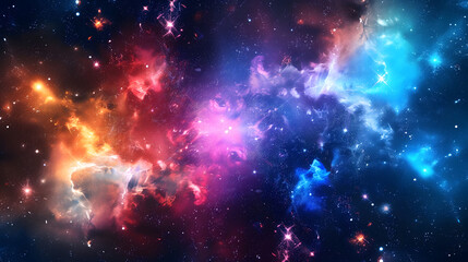 Fototapeta premium Abstract nebula background - Space galaxy design