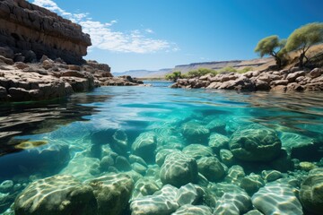 ELIAT, Israel, Beach Coral National Park, great for snorkeling., generative IA