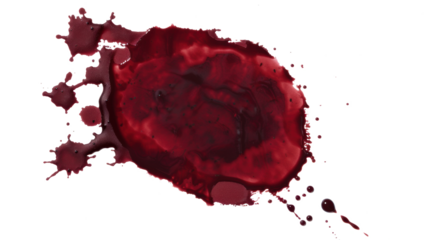 Abstract Dark Red Stain on White Background - Artistic Accident