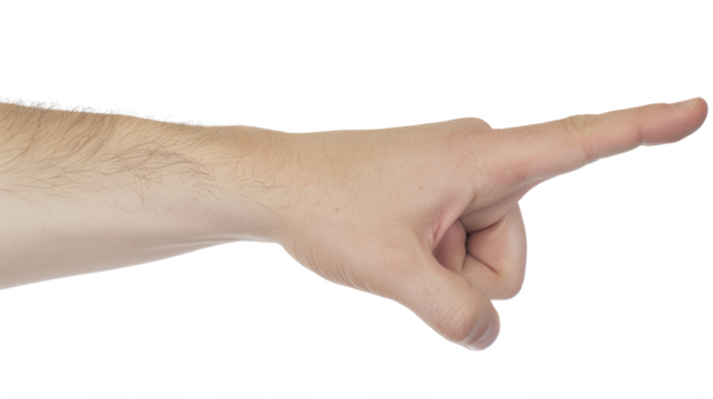 Pointing Finger Gesture, Clear Directive or Accusation Symbol