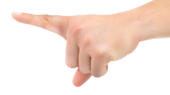 Single Isolated Hand Pointing - Powered by Adobe