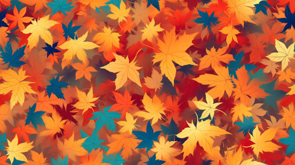 Autumn leaves pattern background