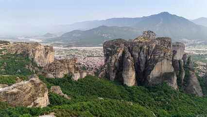 The Meteora - important rocky monasteries complex in Greece.
