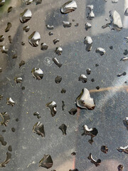 rain drops on the car