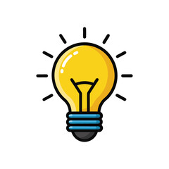 light bulb idea vector set