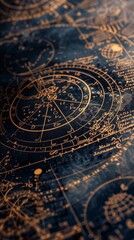 Complex Mathematical Equations and Numbers on Intricate Background.