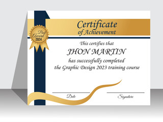 Modern and elegant certificate design