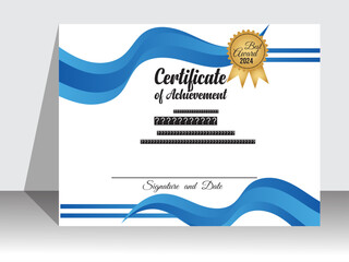 Modern and elegant certificate design template