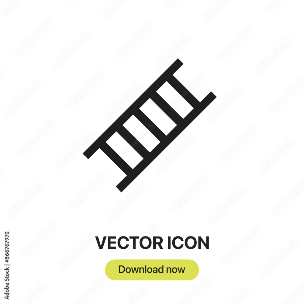 Aufkleber Ladder icon vector. Linear-style sign for mobile concept and web design. Ladder symbol illustration. Pixel vector graphics - Vector.	