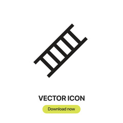 Ladder icon vector. Linear-style sign for mobile concept and web design. Ladder symbol illustration. Pixel vector graphics - Vector.	