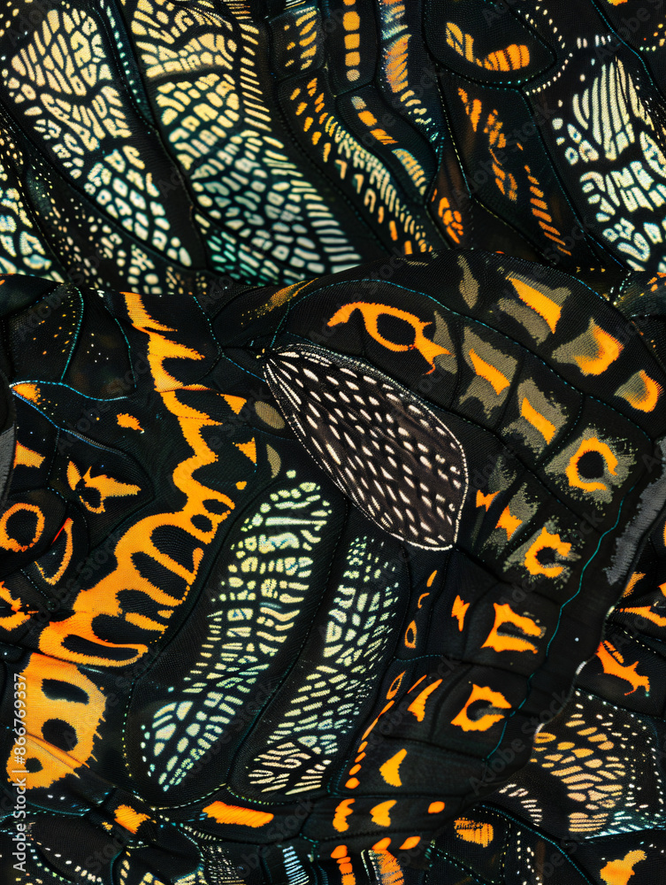 Poster seamless repeatable butterfly wing pattern perfect for backgrounds and decorative designs