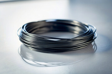 Roll of smooth steel wire, thick, iron, durable steel