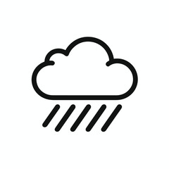 Cloud with Rain isolated realistic vector icon