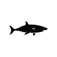 Shark silhouette logo icon vector