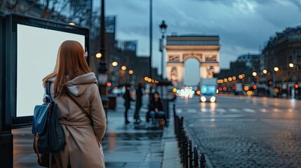 Obraz premium Parisian Evening Under the Arc